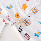 Puppy Party Baby Kimono Onesie