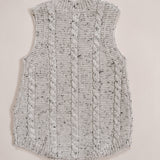 Luna + Luca Cable Knit Summer Romper - Black Speckle