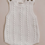 Luna + Luca Cable Knit Summer Romper | White Milk & Baby