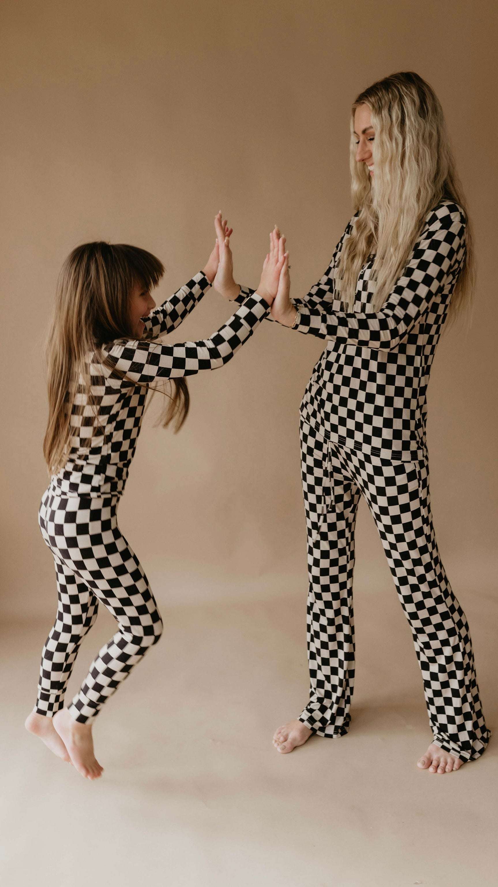 Black Checkerboard | Women's Bamboo Pajamas Milk & Baby