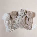 Luna + Luca Pom Beanie | Heather Beige Milk & Baby