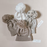 Luna + Luca Pom Beanie - Beige