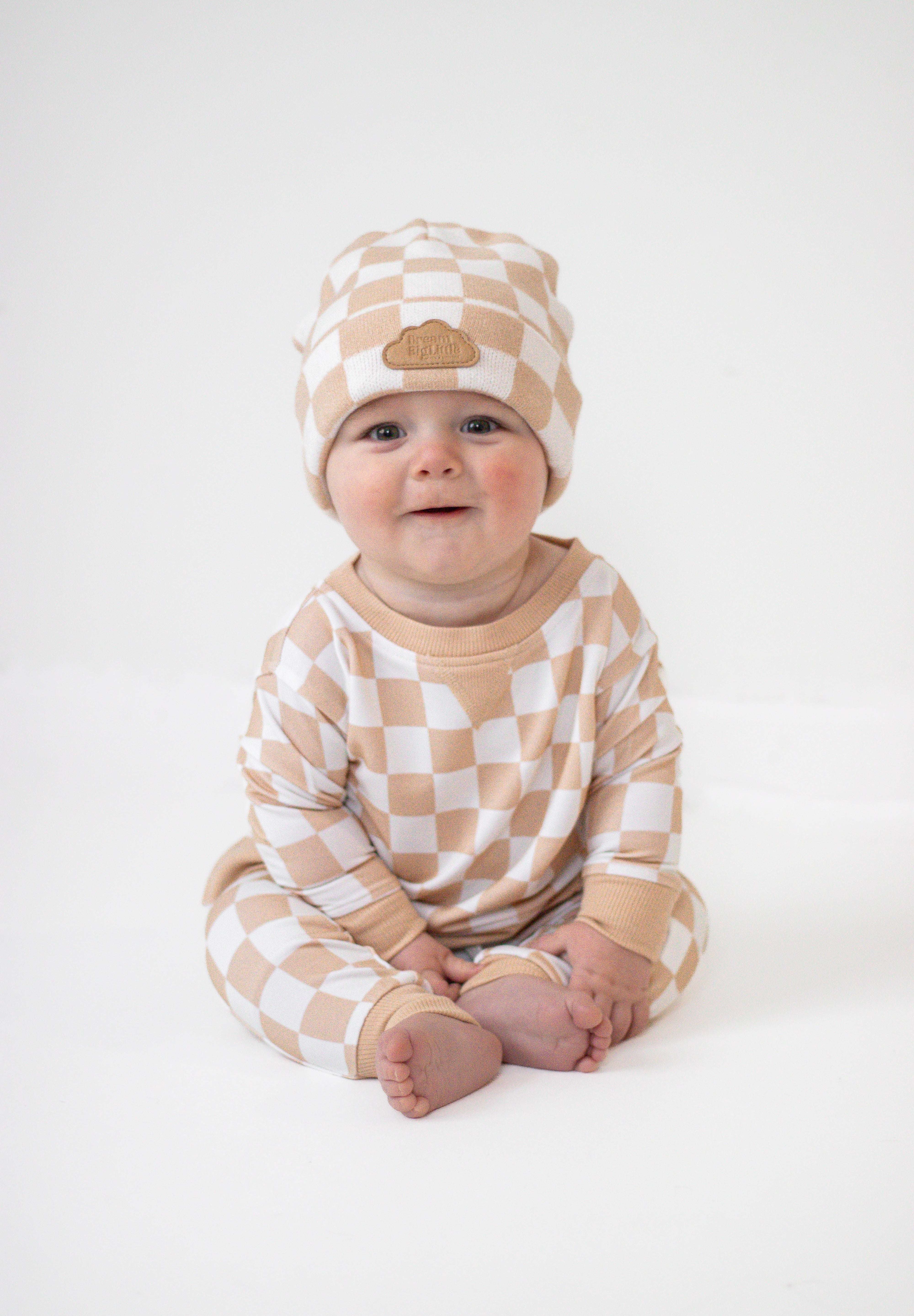 Sandy Checkers Dream Pullover Milk & Baby