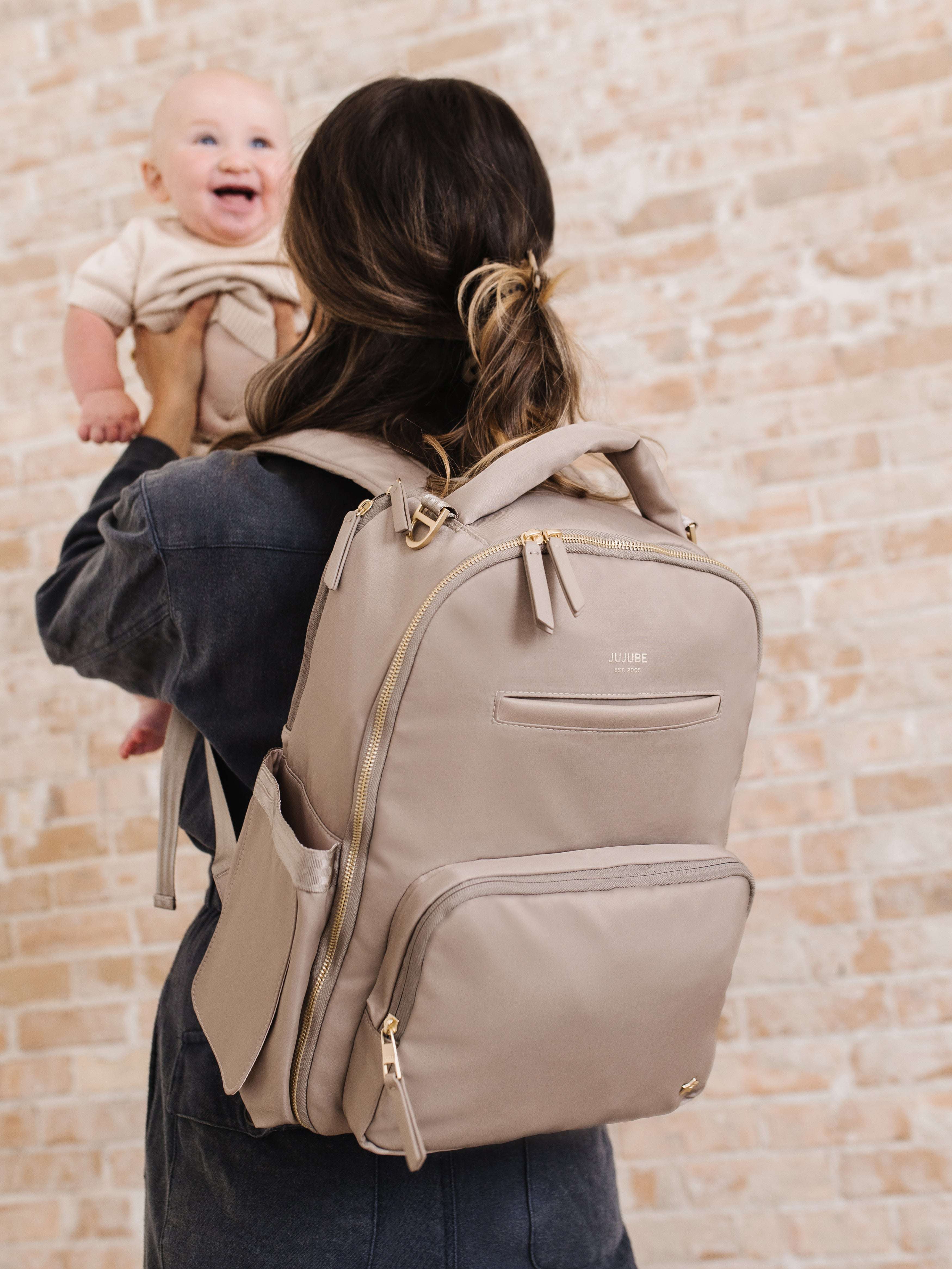 Classic Diaper Backpack | Taupe Milk & Baby