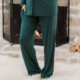 Clea Bamboo Long Sleeve Pajama Set | Evergreen Milk & Baby