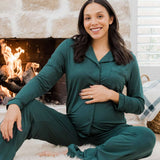 Clea Bamboo Long Sleeve Pajama Set | Evergreen Milk & Baby