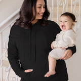 Bamboo Maternity & Nursing Hoodie | Black