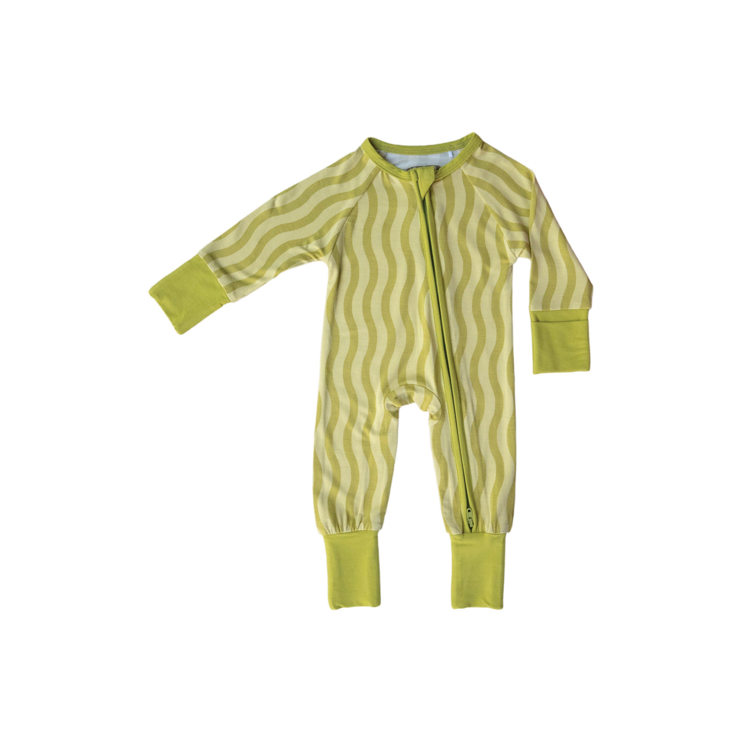 Lemon Lime | Bamboo Zip Romper Milk & Baby