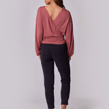 Nursing & Maternity Everywhere Long-Sleeve Wrap Blouse - Terra