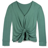 Nursing & Maternity Everywhere Long-Sleeve Wrap Blouse - Mineral