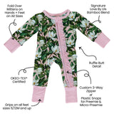 Magnolia Bamboo Ruffle Convertible Footie