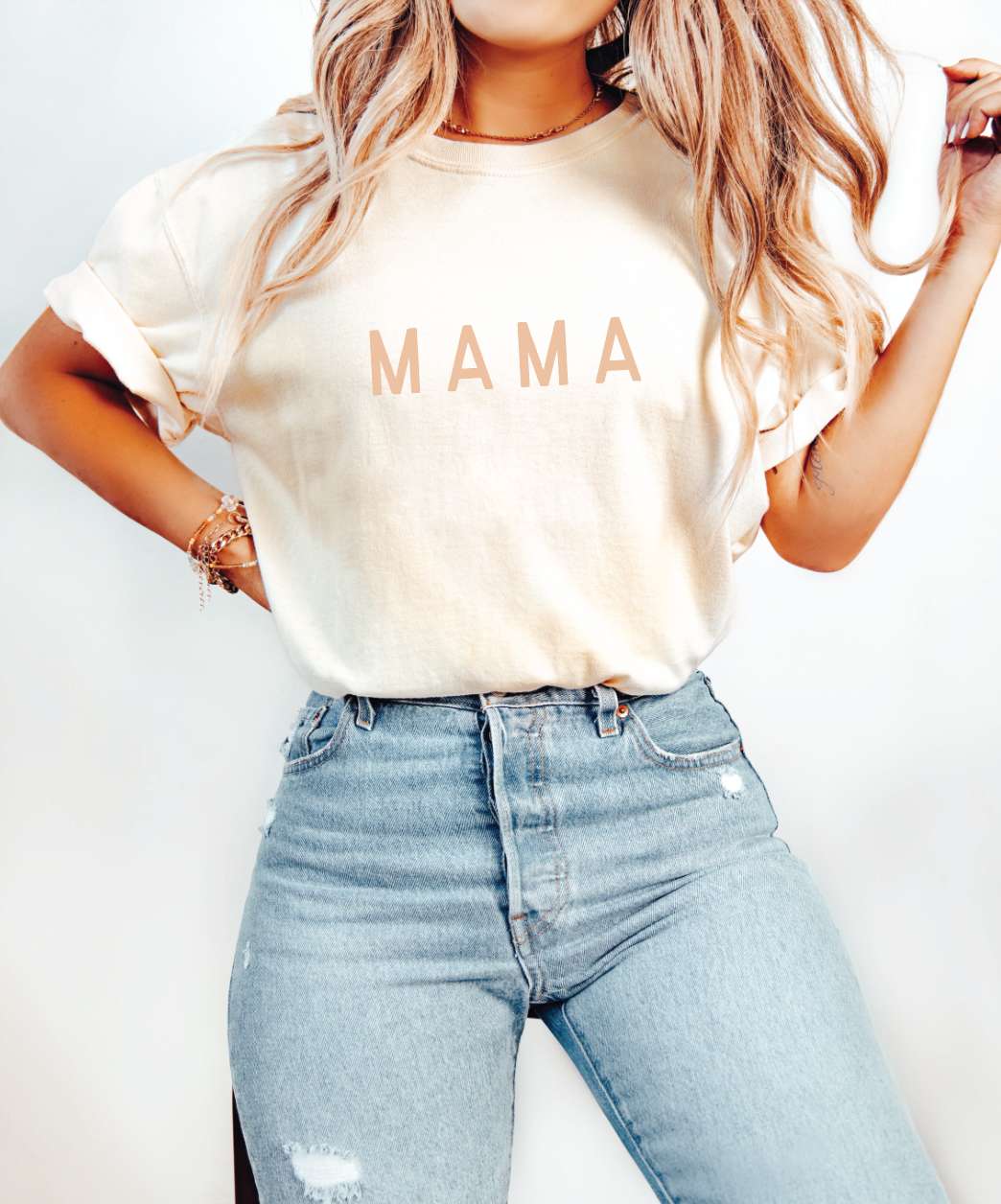 Mama Simplistic Neutral Tee Milk & Baby