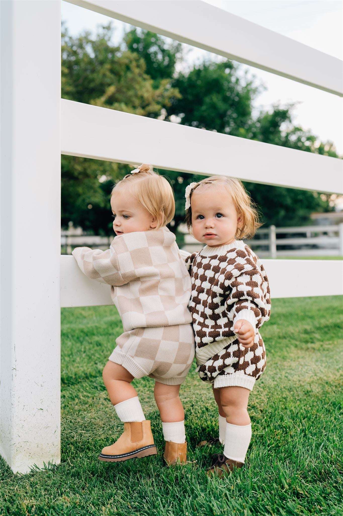 Brown + Cream Knit Sweater Milk & Baby