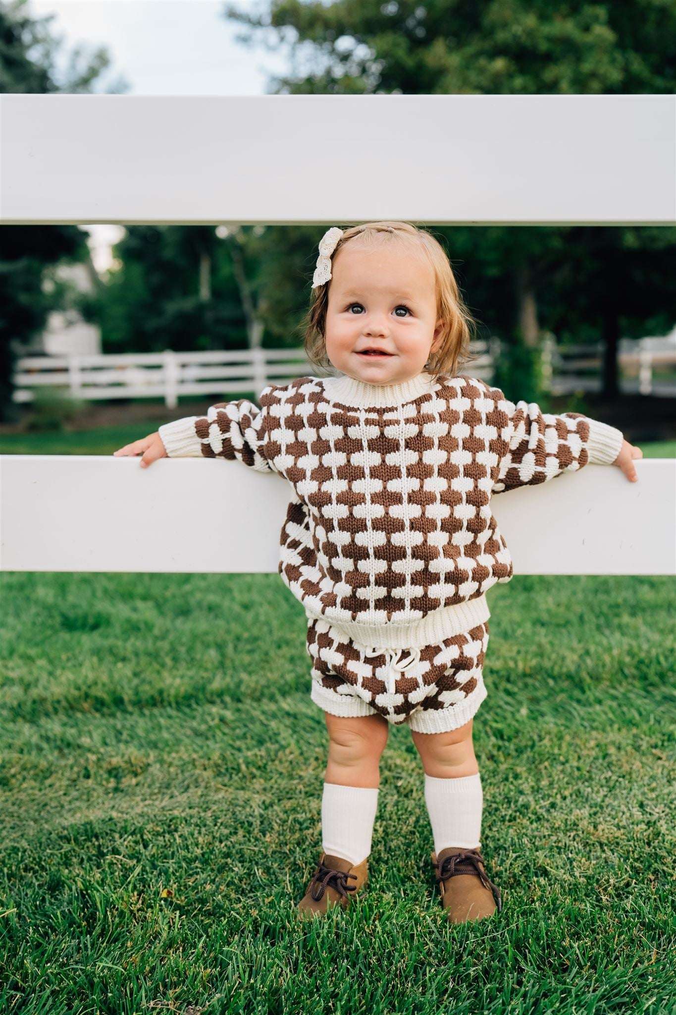 Brown + Cream Knit Sweater Milk & Baby