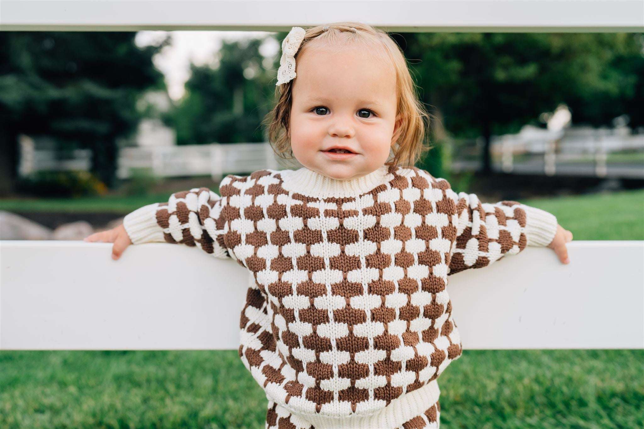 Brown + Cream Knit Sweater Milk & Baby