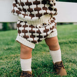 Brown + Cream Knit Bloomers Milk & Baby