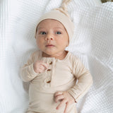 Top and Bottom Outfit Set (Newborn-12 months sizes) Sand