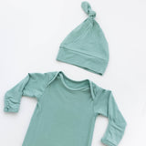 Marley Knotted Baby Gown and Hat Set