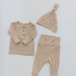 Emerson Top and Bottom Set | Sand Milk & Baby