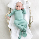 Marley Knotted Baby Gown and Hat Set