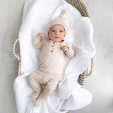 Top and Bottom Outfit Set (Newborn-12 months sizes) Sand