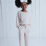 Sandy Checkers Dream Pullover Milk & Baby