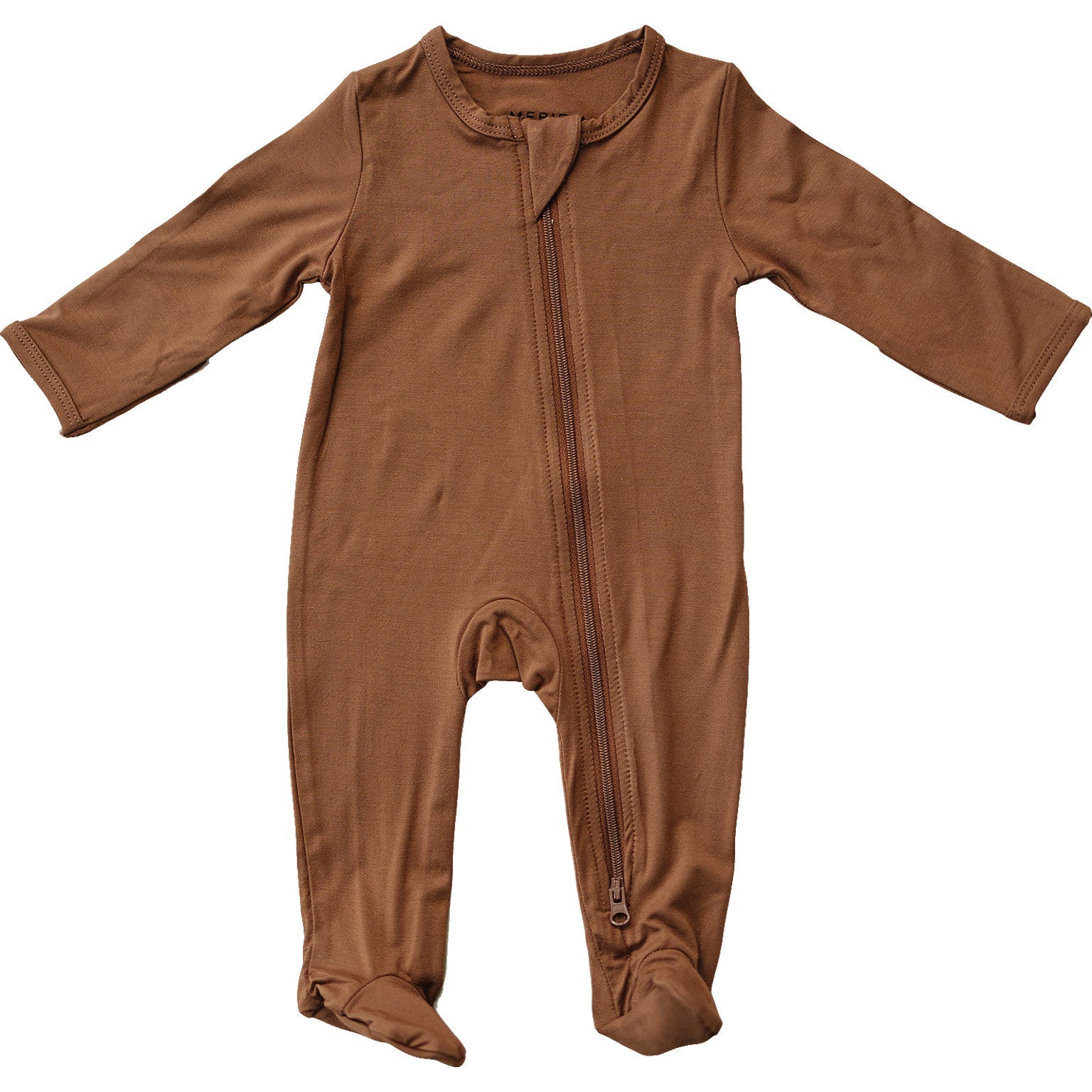 Rust Bamboo Zipper | Baby Pajama - milk & baby