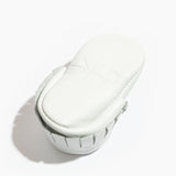 Newborn Bright White Moccasin Baby Shoe