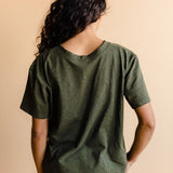 Everyday Every Way Maternity to Nursing V-Neck Tee | Heather Forest | Milk & Baby