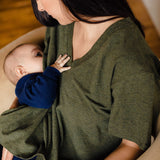 Everyday Every Way Maternity to Nursing V-Neck Tee - Heather Forest