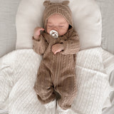 Luna + Luca Baby Bear Jumpsuit - Acorn