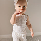 Luna + Luca Pointelle Romper - White | Milk & Baby