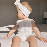 Luna + Luca Pointelle Romper - White | Milk & Baby