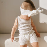 Luna + Luca Pointelle Romper - White | Milk & Baby