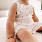 Luna + Luca Pointelle Romper - White