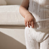 Luna + Luca Pointelle Romper - White | Milk & Baby