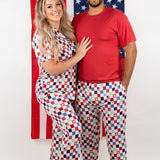 HOME OF THE FREE CHECKERS MEN'S DREAM JOGGER SET