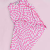 Bubblegum Wavy Checkers Dream Sleep Sack | Milk & Baby 