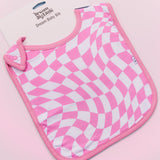 BUBBLEGUM WAVY CHECKERS DREAM BABY BIB