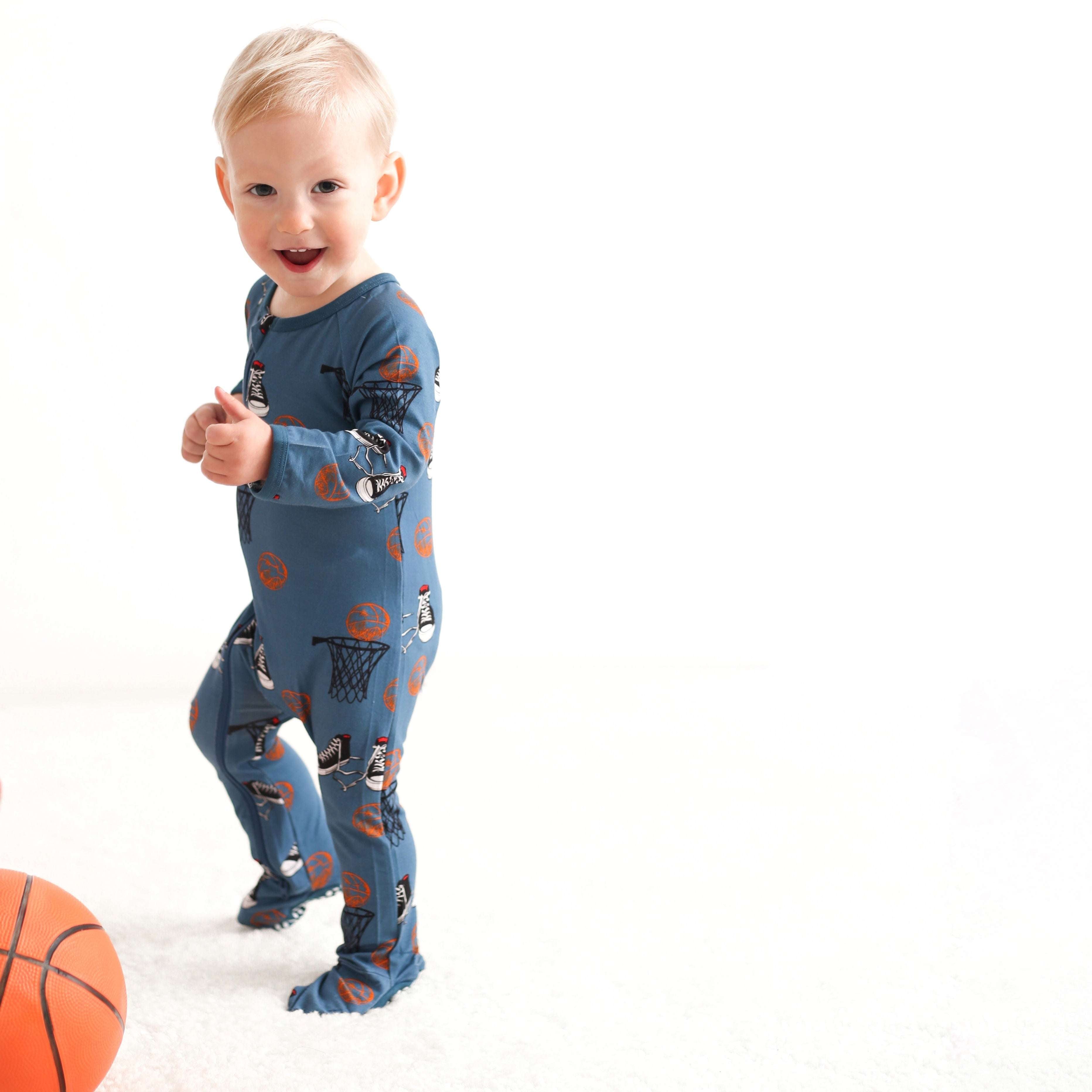 Bestaroo Hoops Basketball Footie - Milk & Baby