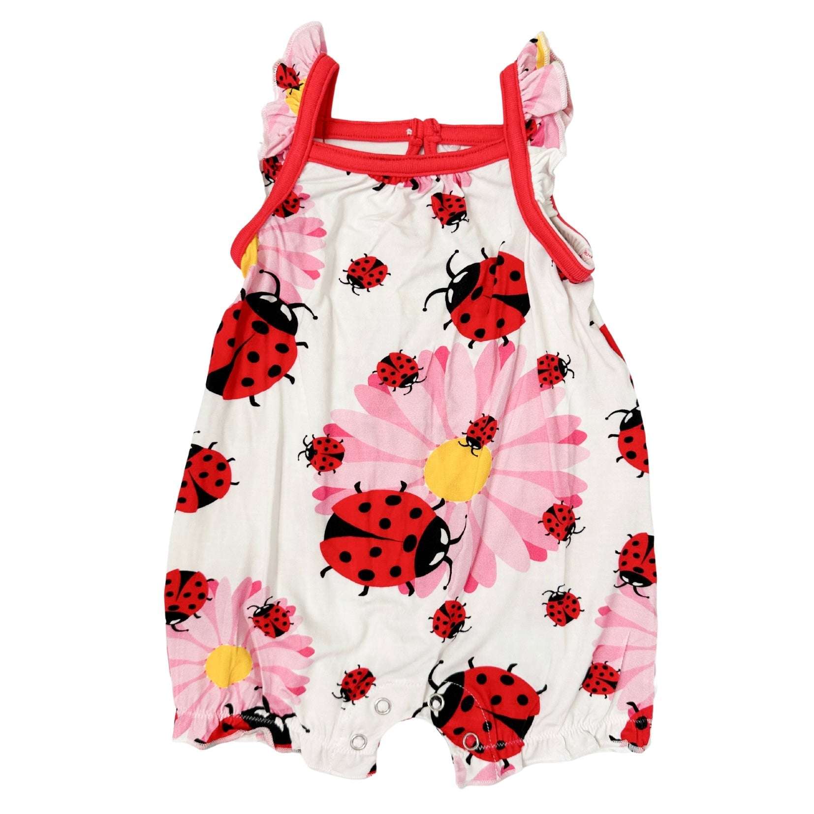 Ladybugs Bubble Romper Milk & Baby