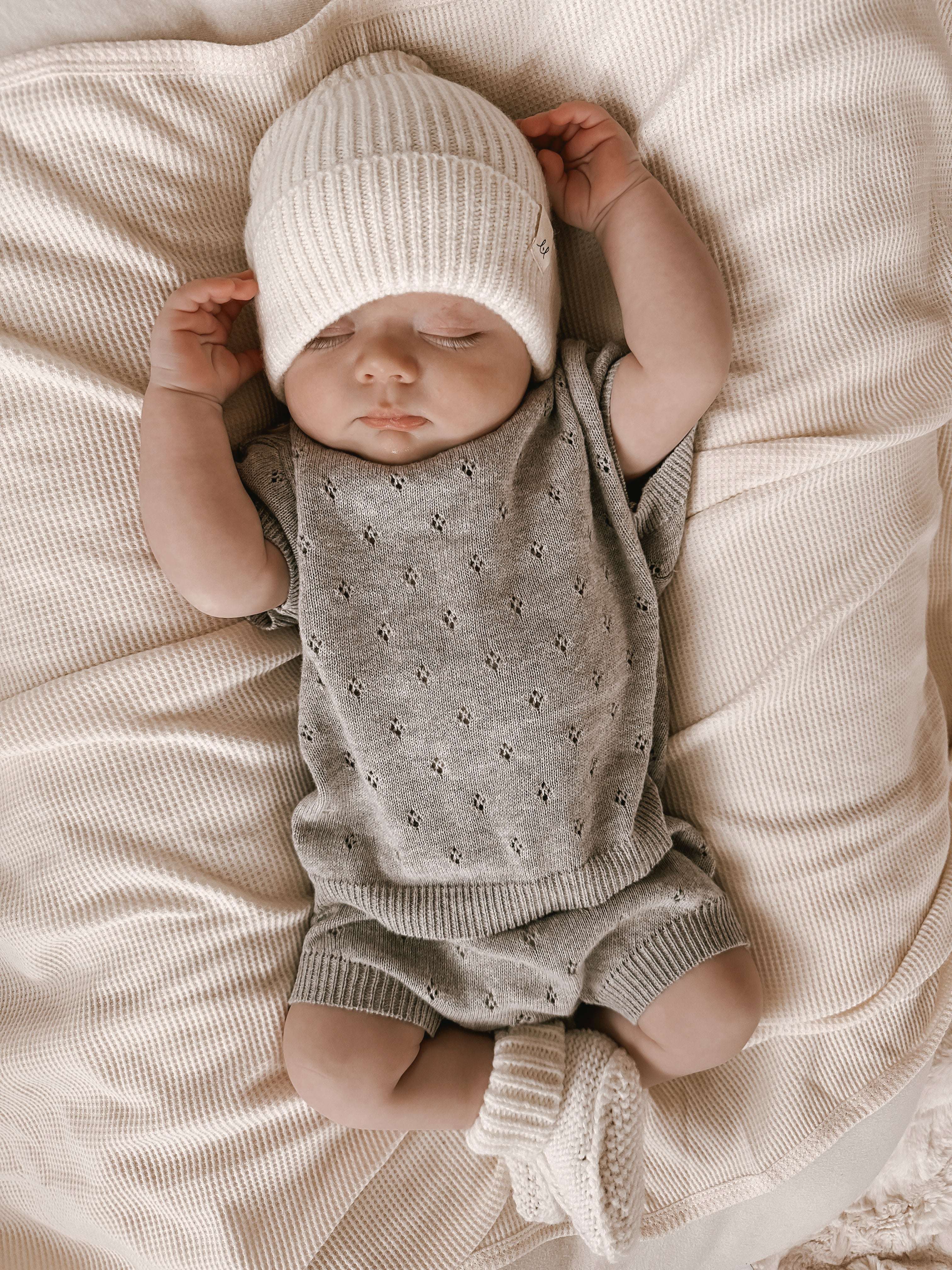 Luna + Luca Baby Pointelle Set | Heather Gray Milk & Baby