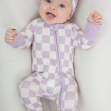 PERIWINKLE CHECKERS DREAM ROMPER