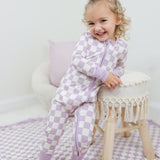 PERIWINKLE CHECKERS DREAM ROMPER