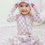 Periwinkle Checks Dream Baby Romper Milk & Baby