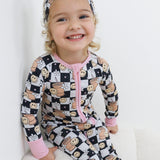 SMILEY CUP OF CHECKERS DREAM ROMPER