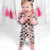 SMILEY CUP OF CHECKERS DREAM ROMPER