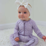 Lavender Leopard Dream Romper Milk & Baby