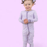 Lavender Leopard Dream Romper Milk & Baby