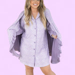 Lavender Leopard Dream Dream Nursing Nightgown Milk & Baby